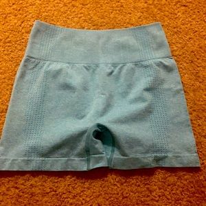 Blue workout shorts